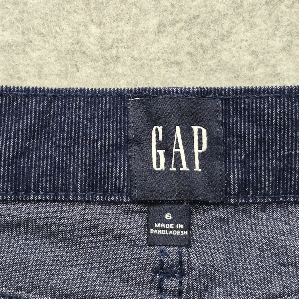 NWT Gap Womens 6 Dark Blue Corduroy Shorts Raw Hem High Rise Cut Off